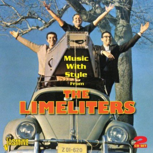 "CD cover featuring three men standing on a vintage car with outstretched arms."