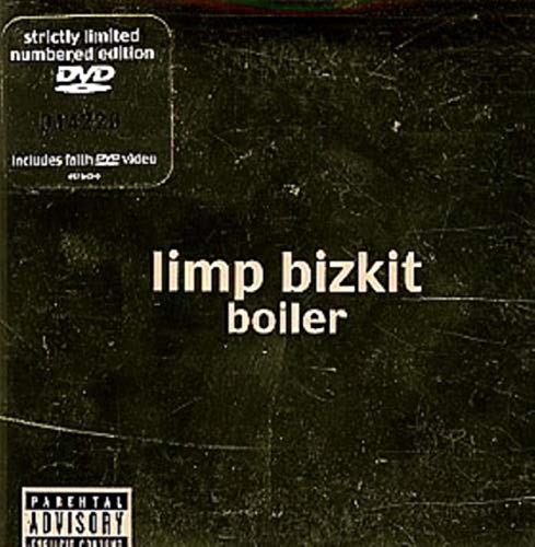 Limp Bizkit “Boiler” DVD and CD case with black textured background.
