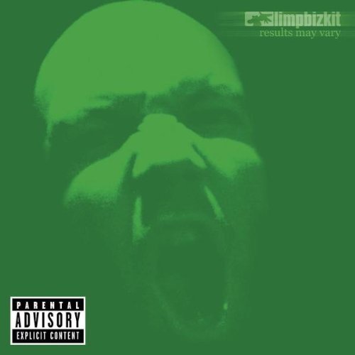 Green album cover featuring a screaming face and Limp Bizkit logo with advisory label.