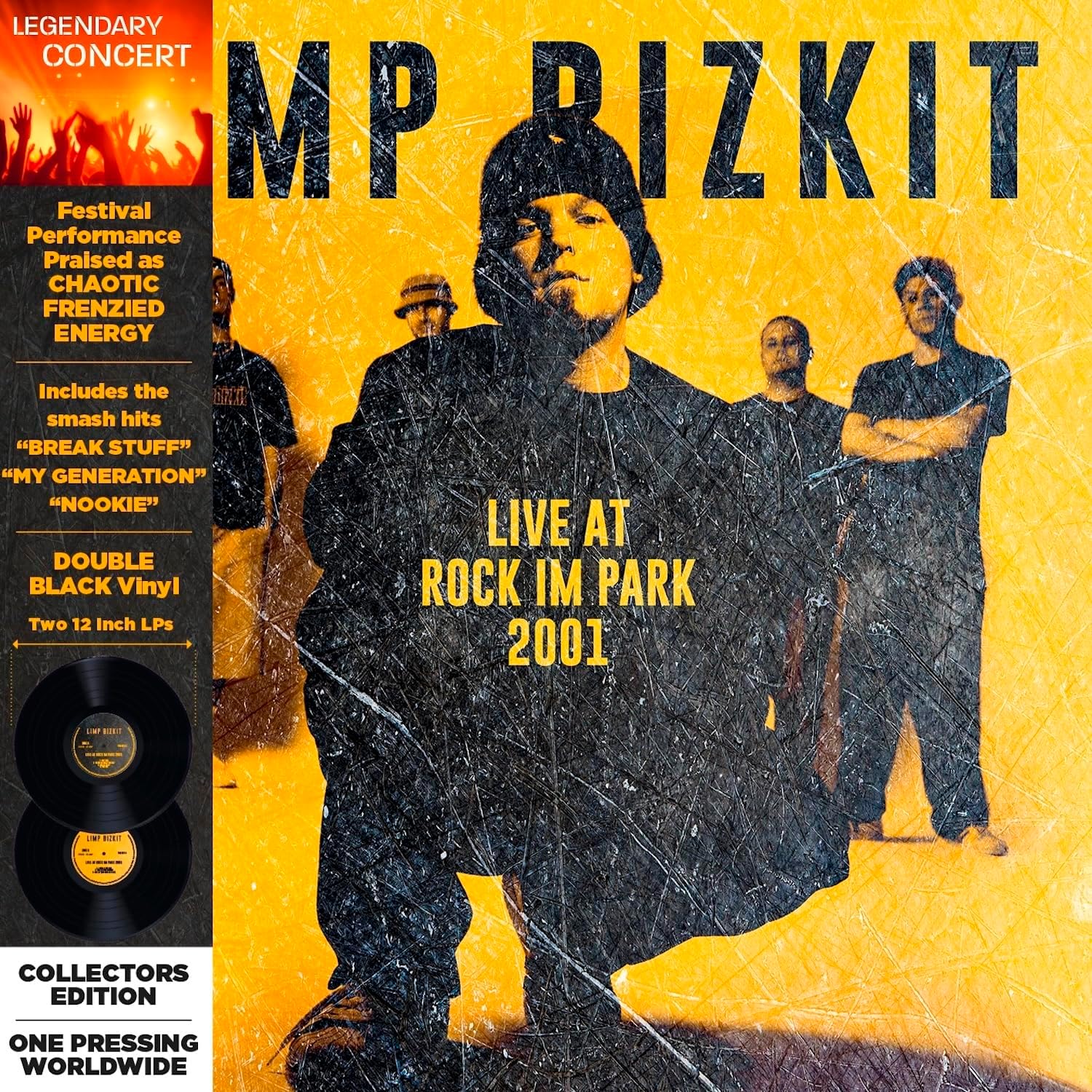 Limp Bizkit album cover for "Live At Rock Im Park 2001" vinyl.