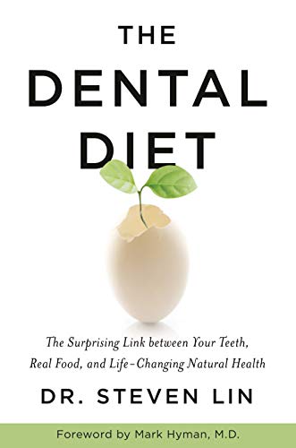 Book cover: "The Dental Diet" with a sprout emerging from an eggshell.
