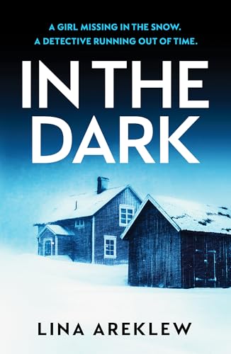 Book cover showing dark wooden houses in a snowy landscape under a blue gradient.