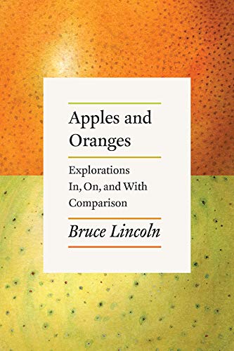 Book cover with text “Apples and Oranges” against orange and green fruit backgrounds.