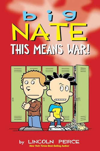 Big Nate and a friend stand before school lockers on a red book cover.