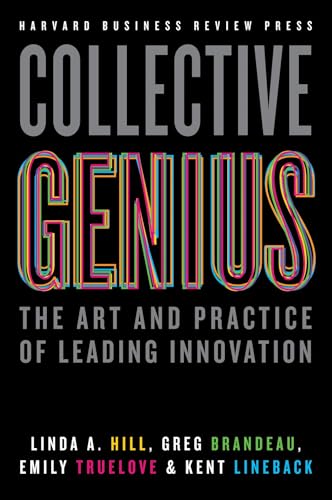 Book cover: "Collective Genius" with colorful, layered title text.