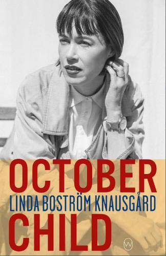 Book cover: woman with hand to ear, bold red title "October Child".
