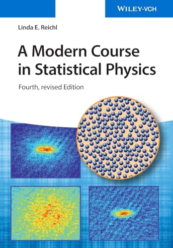 Book cover: “A Modern Course in Statistical Physics”, fourth edition, with particle graphics.