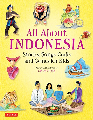 Book cover depicting Indonesian culture, children, and traditional art.