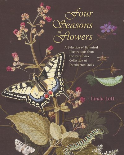 Book cover with botanical illustrations of flowers, butterfly, and caterpillar.