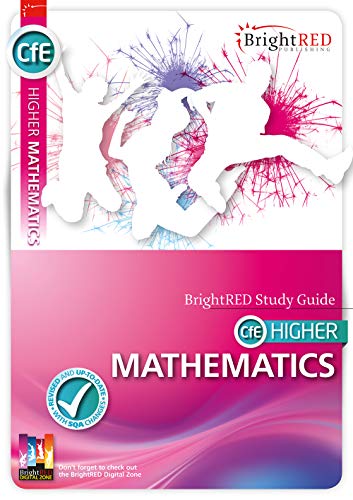 Bright Red study guide cover for CfE Higher Mathematics textbook.