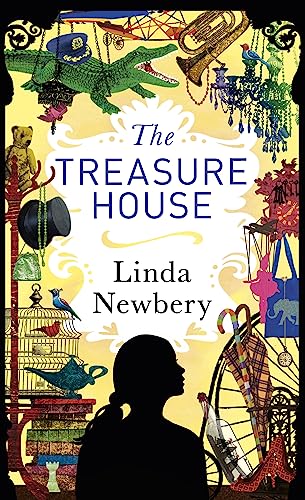 Book cover with whimsical illustrations and a silhouette of a girl.
