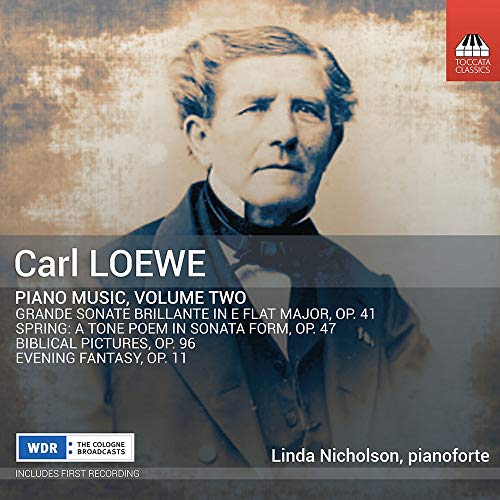 CD cover featuring a portrait of composer Carl Loewe and pianist Linda Nicholson.