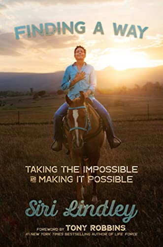 Book cover: woman on horseback in a field at sunset.