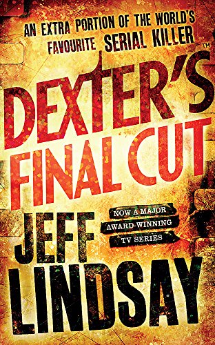 Book cover for "Dexter's Final Cut" by Jeff Lindsay, red and brown tones.