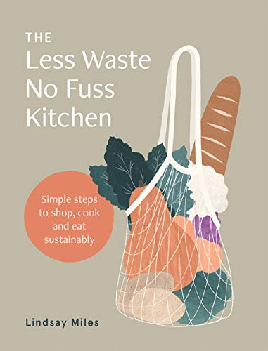 Book cover with illustrated tote bag filled with fruits and vegetables.