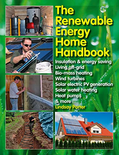 Book cover featuring renewable energy technologies like solar panels and wind turbines.