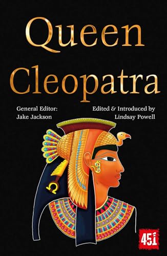 Book cover featuring Queen Cleopatra’s profile with Egyptian headdress.