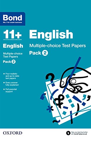 Teal book cover for Bond 11+ English Multiple-choice Test Papers Pack 2.