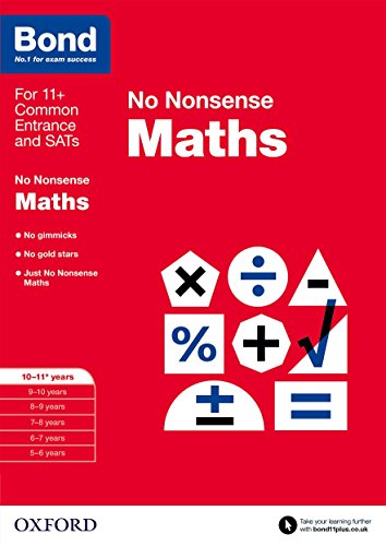 Red book cover with white maths symbols and "No Nonsense Maths" text.