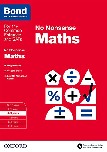 Red book cover with white maths symbols and "No Nonsense Maths" text.