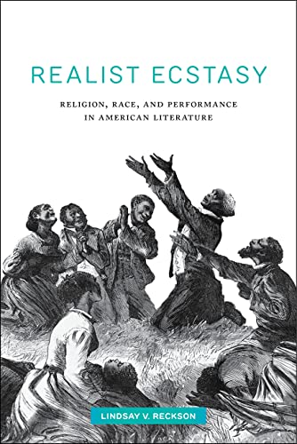 Book cover: "Realist Ecstasy: Religion" with a vintage illustration of worshipers.