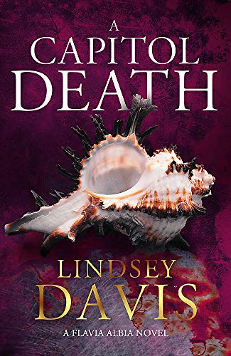 Book cover: “A Capitol Death” with a seashell and dark, textured background.