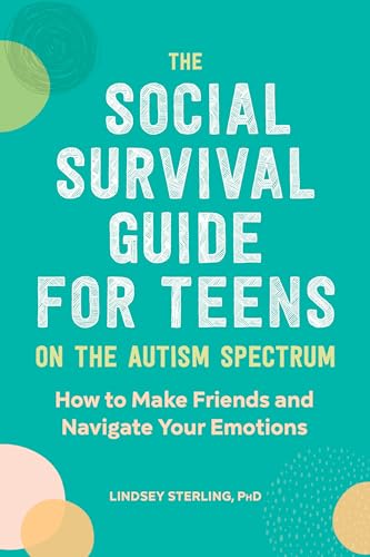 Book cover with teal background and large white text: "The Social Survival Guide.