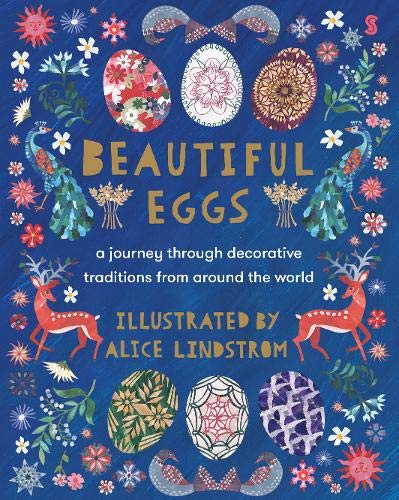 Book cover with decorated eggs, floral patterns, and animal illustrations.