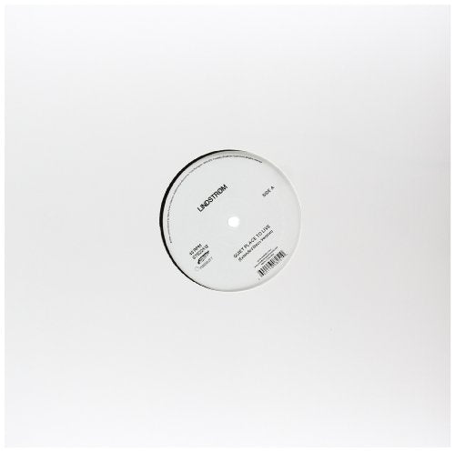 Black vinyl record label with white text: Lindstrom - Quiet Place To Live.