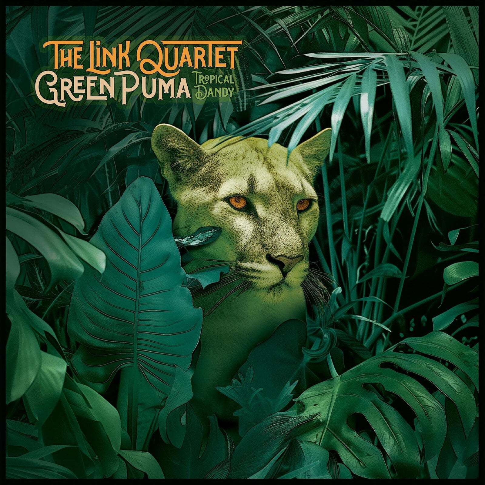 Album cover: a puma amidst lush green tropical foliage.