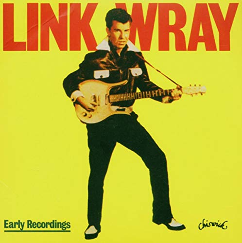 Link Wray album cover: yellow background, guitarist in black suit.