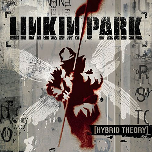 "Linkin Park Hybrid Theory vinyl album cover featuring a soldier with wings."