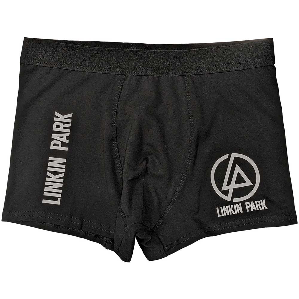 Linkin Park boxers, medium size, featuring the Concentric album artwork pattern.