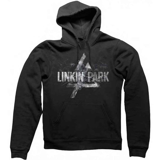 Black Linkin Park hoodie with band logo graphic, size XL.