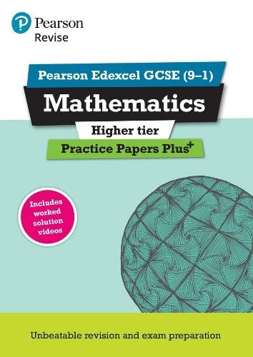 GCSE Maths Higher tier practice paper book cover with teal design.