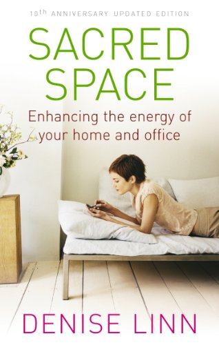 Book cover with woman relaxing on a bed, title "Sacred Space.
