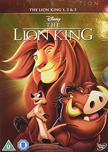 DVD cover featuring Simba, Timon, and Pumbaa from The Lion King.