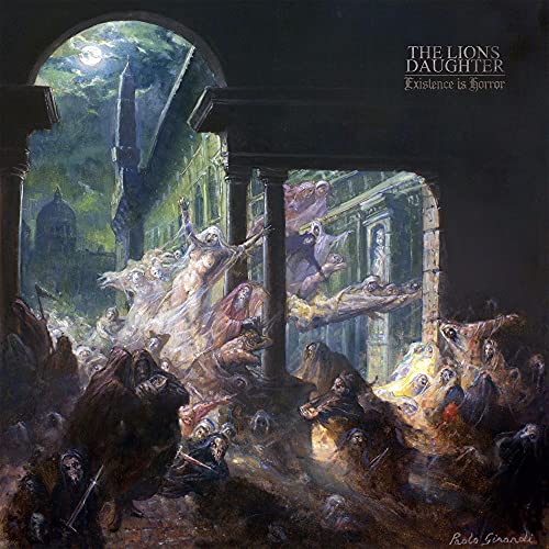 CD cover: Dark, gothic painting of figures within a ruined archway.