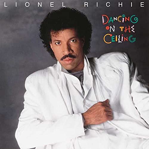Album cover of Lionel Richie in a white suit for Dancing On The Ceiling.
