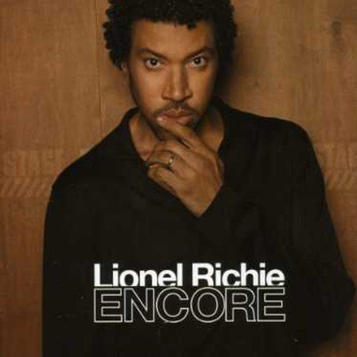 Lionel Richie posing against a brown background with the album title Encore below him.