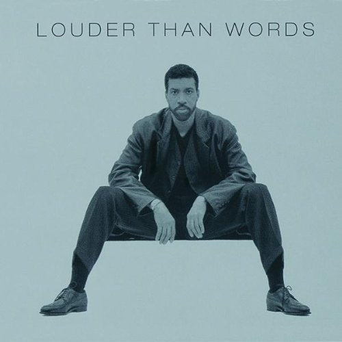 Lionel Richie portrait on album cover, muted blue tones.