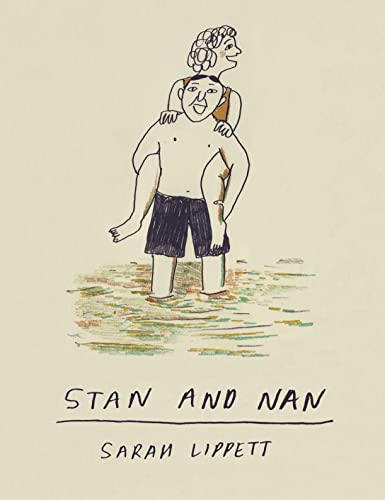 Sketch of a man giving a child a piggyback ride, book cover.