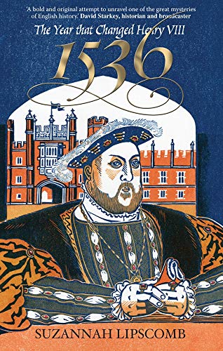 Book cover featuring a portrait of King Henry VIII and a castle.