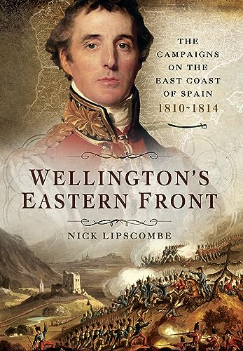 Book cover: portrait of Duke of Wellington, battlefield scene, text title.