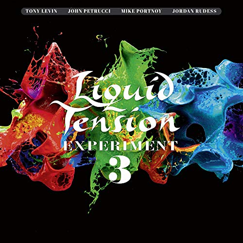 Album cover for Liquid Tension Experiment LTE3, with colorful paint splashes.
