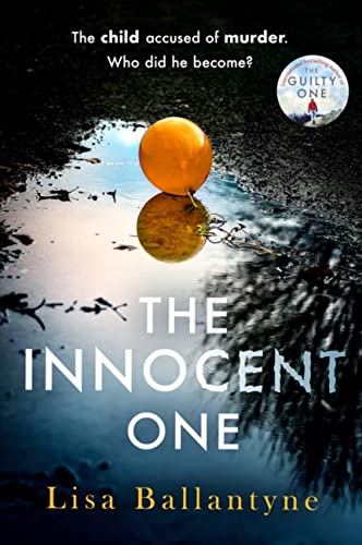 Book cover: orange balloon reflection in water, dark and moody tone.