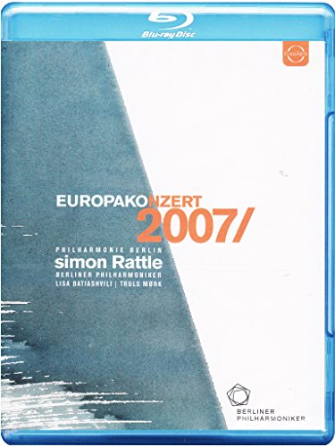 Blu-ray cover for Europakonzert 2007, featuring musicians and abstract design.