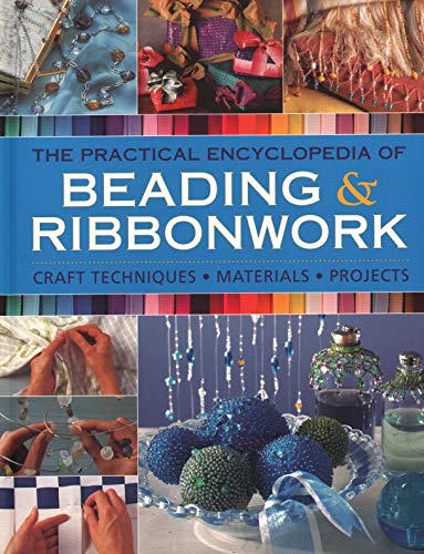 Book cover featuring colorful beadwork and ribbonwork craft projects.