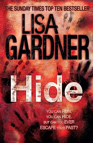 Book cover for "Hide" with handprints and bold red and black text.