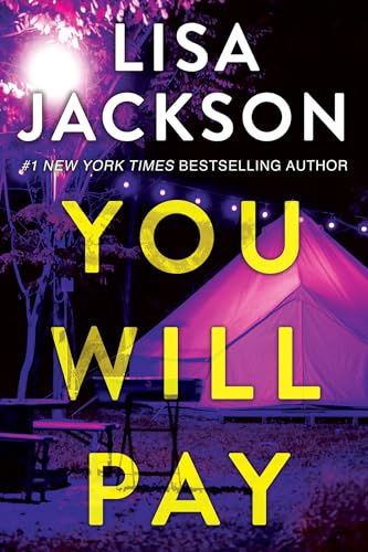 Book cover: "You Will Pay" with a tent and nighttime scene.